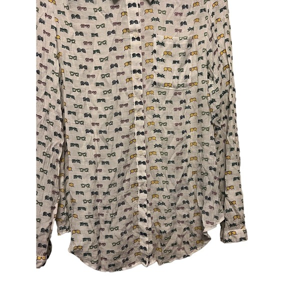 Patchington Sunglasses all over print Long sleeve button down shirt size Large - Picture 6 of 7
